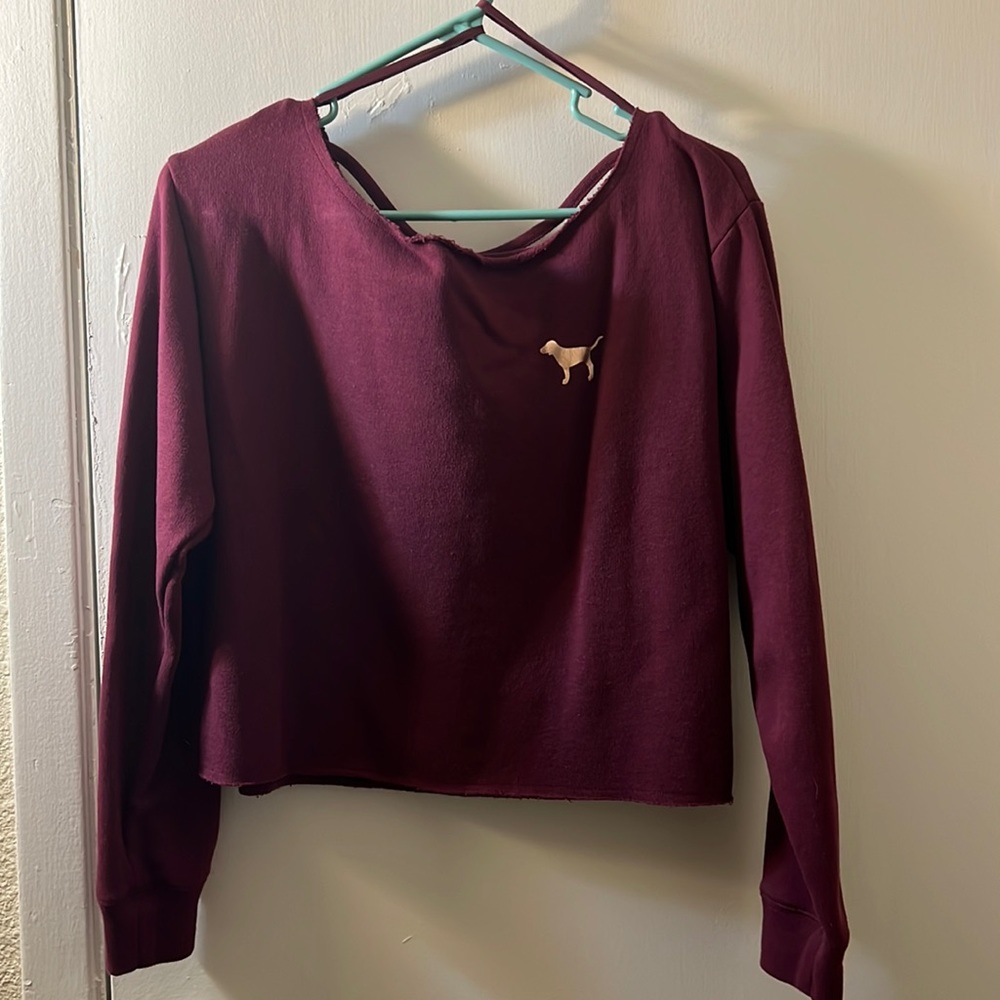 PINK MAROON LONG SLEEVE TOP SIZE XS